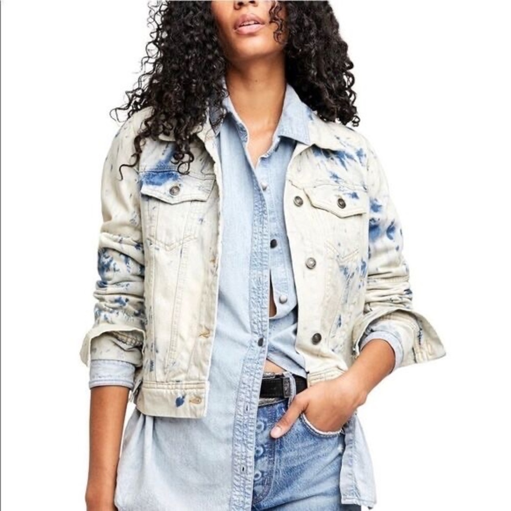 Free People Rumors Denim Jacket Size Large
